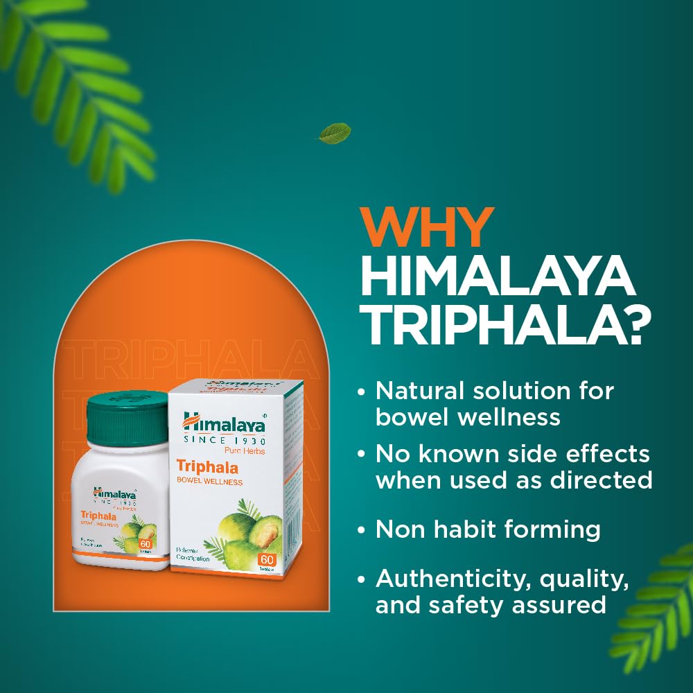 Himalaya Wellness Triphala Bowel Wellness |Relieves constipation| - 60 Tablets