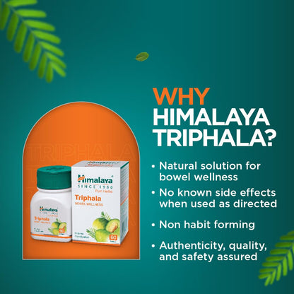Himalaya Wellness Triphala Bowel Wellness |Relieves constipation| - 60 Tablets