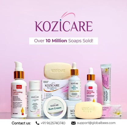 Kozicare Cream Papaya Body Lotion For All Skin Types | Shea Butter Body Lotion, Niacinamide & Kojic Acid Body Lotion | Reduce Dryness & Flakiness | Soft, Supple & Moisturize Skin - 200 Ml