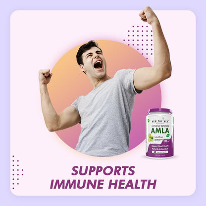 HealthyHey Nutrition Amla Extract - Natural Vitamin C - 60 Veg. Capsules