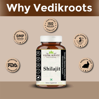 Shilajit Capsules â€“ Natural Support for Energy, Strength & Vitality | Helps Maintain Stamina, Endurance & Wellness | Herbal Supplement | 60 Capsules (Pack Of 1)