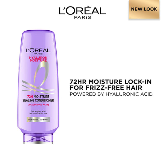 L'Oreal Paris Fresh Hyaluron Moisture 72HR Moisture Sealing Conditioner Powered By Hyaluronic Acid, For Frizz-Free, Hydrated And Bouncy Hair Full Of Life For All Hair Types | 175 Millilitres
