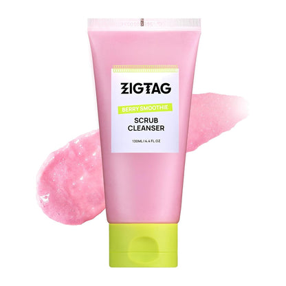 4-in-1 Konjac Jelly Face Cleanser â€“ Gentle Daily Exfoliating, Deep Cleansing, Pore Care & Makeup Removal | Berry Smoothie Texture with Raspberry & Vitamin B+C+E Complex | Dermatologist-Tested - 130 ML