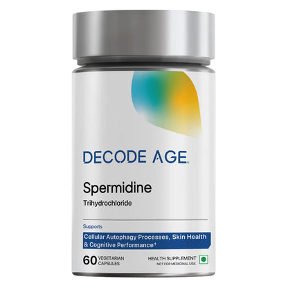 Decode Age Spermidine Supplement â€“ 99% Pure Spermidine Trihydrochloride for Autophagy, Longevity, Cellular Health, Energy & Skin Support â€“ Third-Party Tested, 2 Month Supply