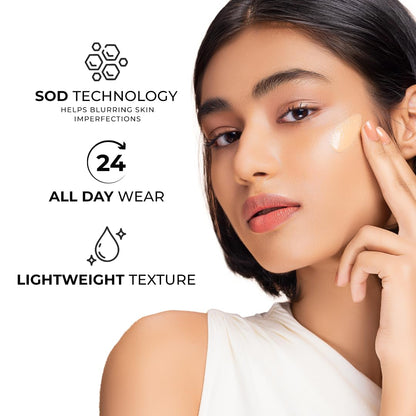 Lovechild Masaba Skip Everything Serum Skin Tint SPF 20, Liquid Foundation for all Skin type, Primer, Moisturizer, Sunscreen & Foundation In One, Enriched with Vitamin E, Lonely Lioness 30 ml