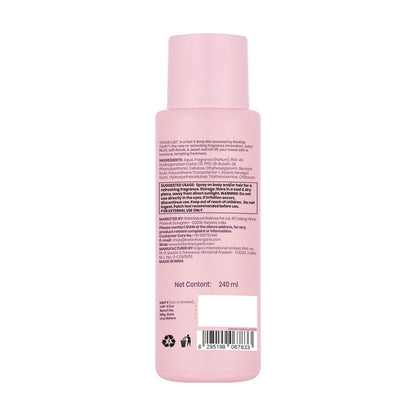 Bellavita Litchi Lust | 2 in 1 Hair and Body Mist | 240ml | Long Lasting Premium Body Mist for Woman, Girl | Water based formulation