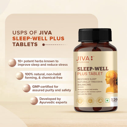 Jiva Ayurveda Sleep Well Plus Tablet -120 Tablets