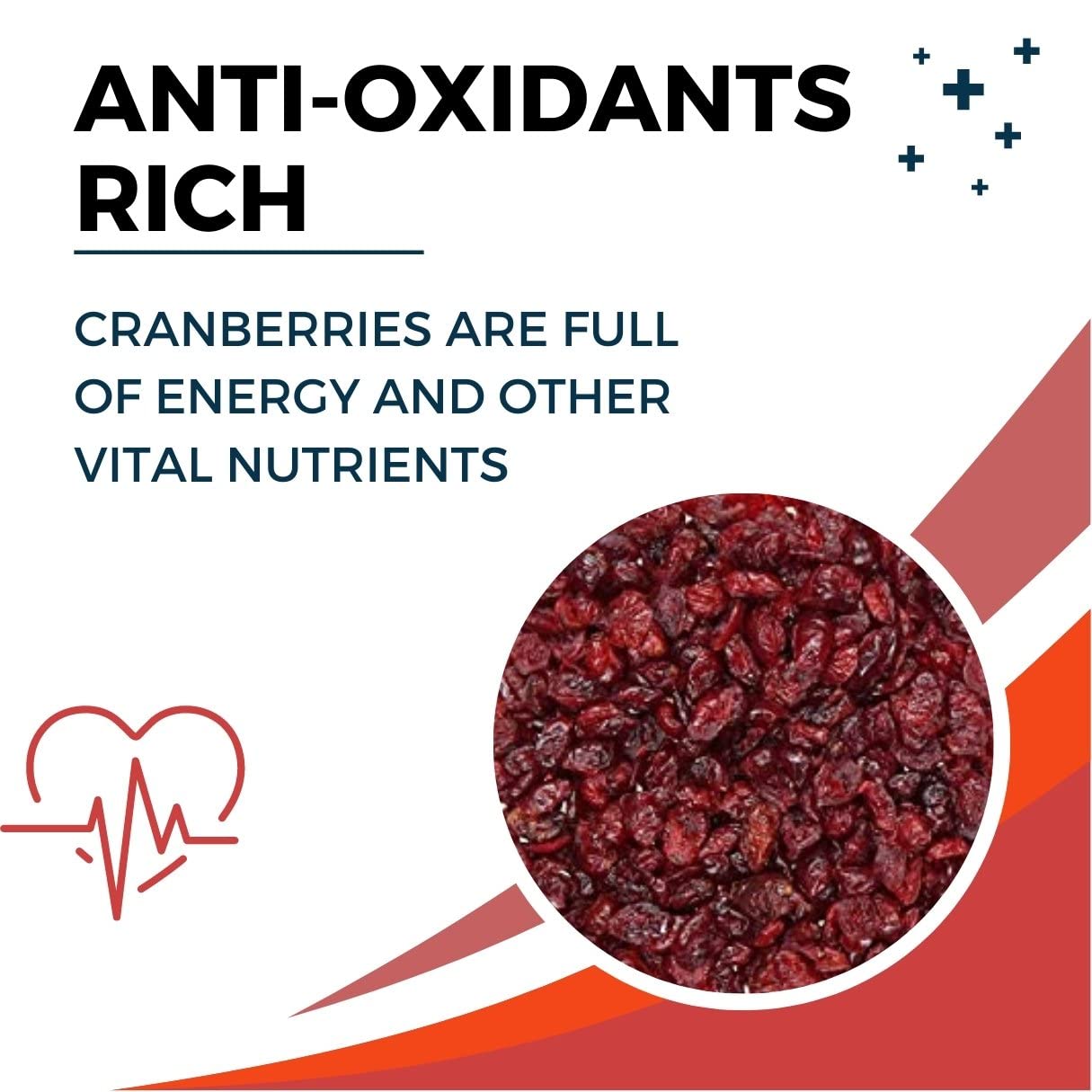 NamoOrganics - Dried Sliced Cranberry - 500 Gm - USA Cranberries dry fruits