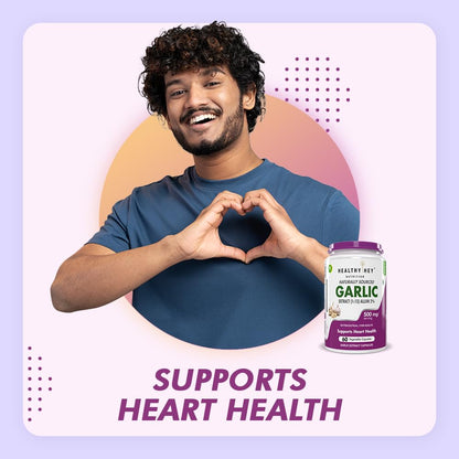 HealtyHey Nutrition Odorless Garlic Extract (1:13) Allium Sativum - 2% Allicin -(60 Veg Capsules)