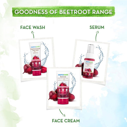 Mamaearth Beetroot Daily Glow Face Cream With Beetroot & Hyaluronic Acid - 80g|Gives Hydrated Pink Glow |Gives Instant Brightening Effect |Lightweight & Non-Greasy |Natural Glow |For All Skin Types
