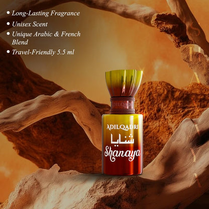 Adilqadri Shanaya Attar for Men & Women | Arabic & French Blend | Chocolate, Amber & Wood Fragrance Notes | Long-Lasting Non-Alcoholic Roll-On Attar | Ideal Gift |5.5ML Pack