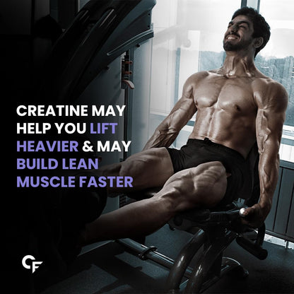 Carbamide Forte Creatine Mono Hydrate Powder | Micronized Monohydrate 100gm | Creatine Supplement for Lean Muscle Volumization, Strength & Energy - Unflavoured Powder - 33 Servings - 100g