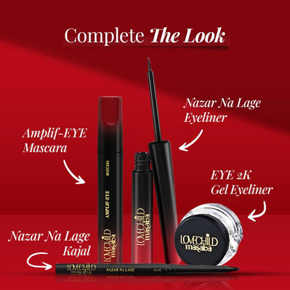 LoveChild Masaba Liquid Eyeliner (Black), Waterproof Smudge-Proof Eyeliner with HD Gloss Finish, Quick Drying Eye Liner and Long Lasting Eye Makeup for Comfortable Wear, 3ml