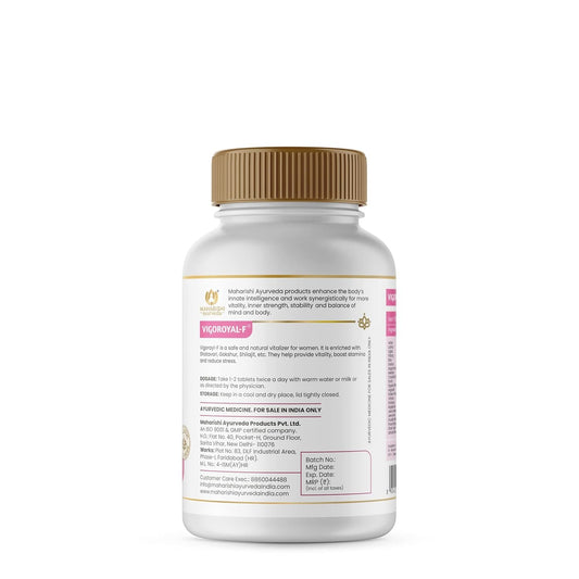 Maharishi Ayurveda Vigoroyal F - Ayurvedic Revitaliser for Women | Supports Reproductive Health| Made with Time-tested Herbs | 60 Tablets