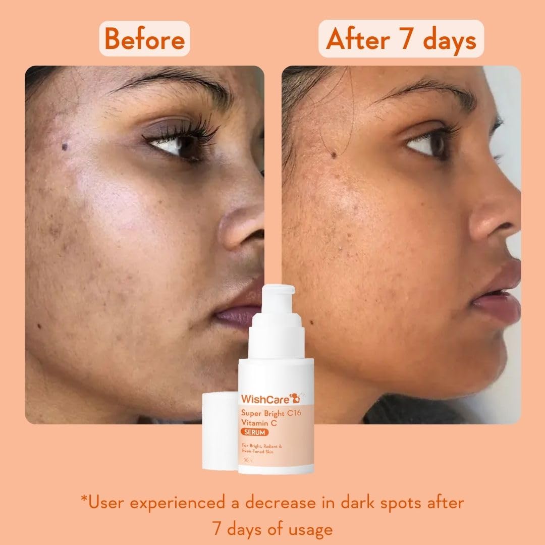 WishCare Super Bright Vitamin C Face Serum and Vitamin C Pure Glow Milk Sunscreen with SPF 50 PA+++(30ml + 50ml), All Skin Type