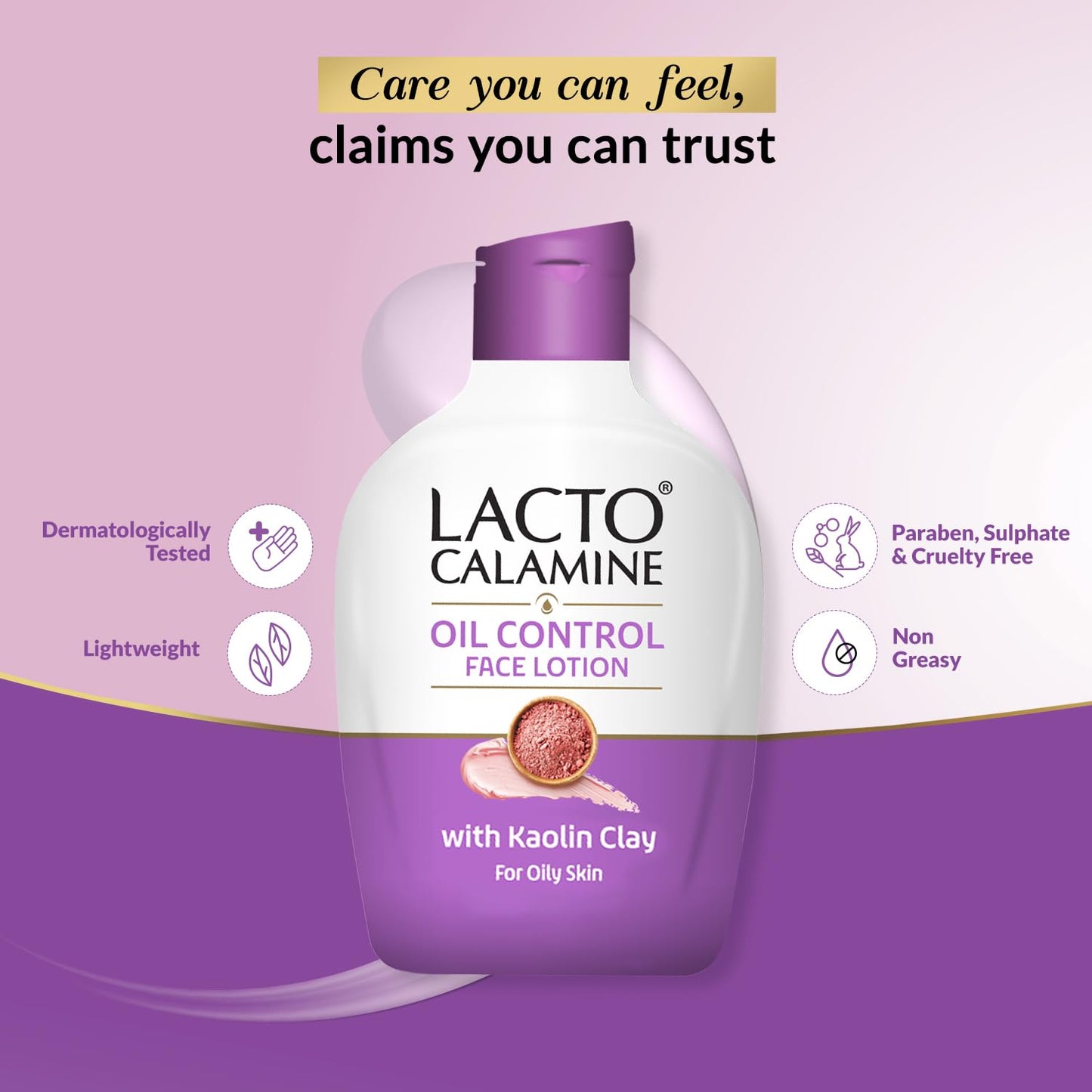 Lacto Calamine Face Lotion | 120ml | Daily Moisturizer For Face - Oily Skin | Kaolin Clay, Glycerine & Zinc Oxide | Abosrbs Excess Oil | Fights Pimples, Darkspots & Blackheads | Body Lotion