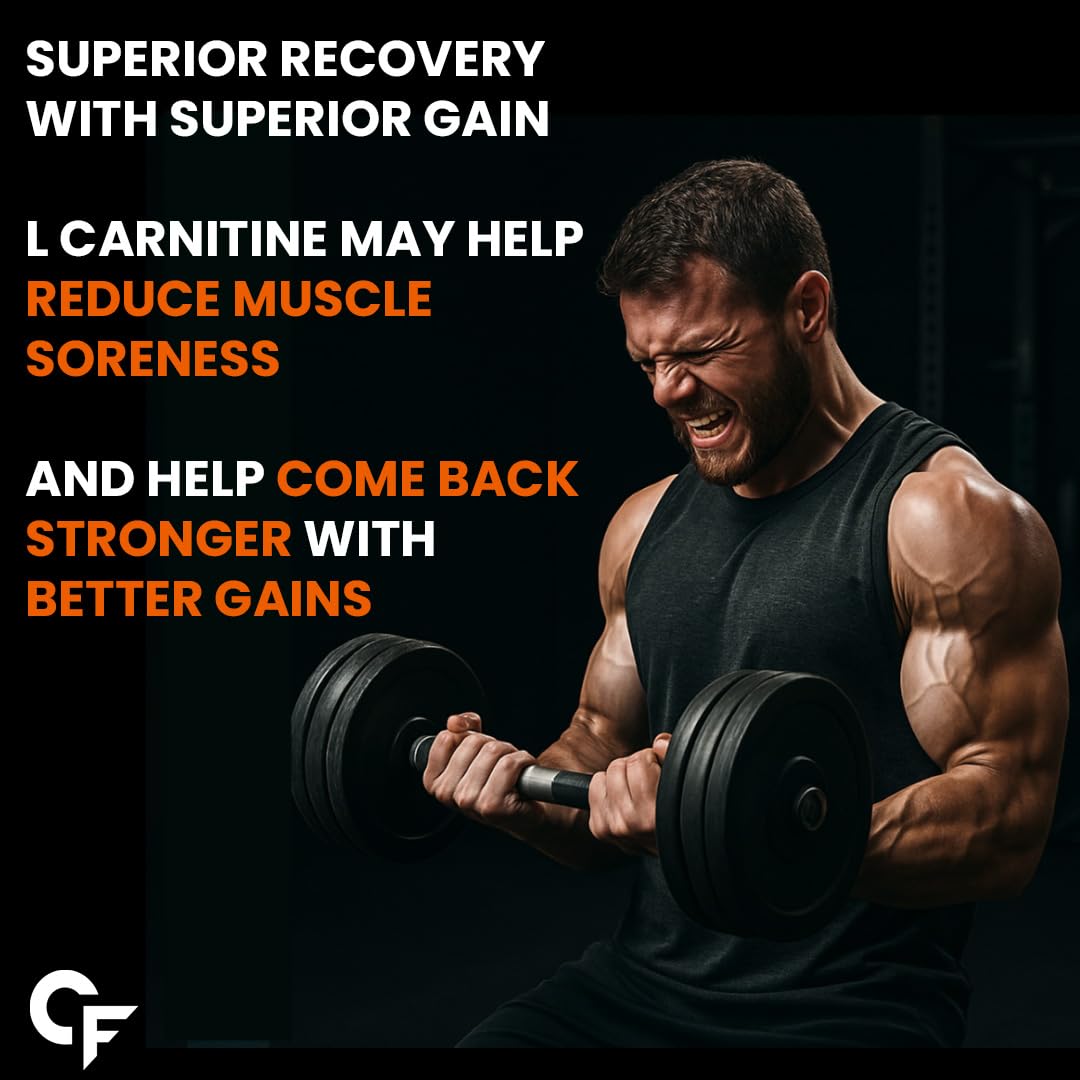 Carbamide Forte L carnitine Tablets For Men & Women | L-Carnitine Supplement To Support Energy, Recovery & Metobolism | L Carnitine L tartrate 1000mg Helps Convert Fat Into Energy - 120 Capsules