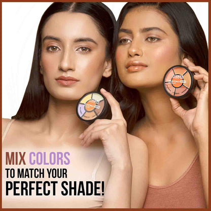 INSIGHT Pro Concealer Palette â€“ Shade Concealer | Makeup Wheel for Face | Satinâ€“Matte Finish | 3-in-1 Conceal, Contour & Correct | Waterproof | Full Coverage | 15gm
