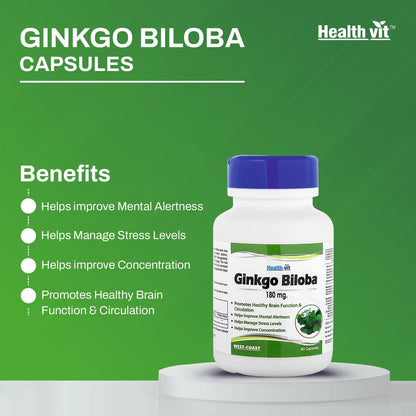 Healthvit Ginkgo Biloba 180 mg - 60 Capsules