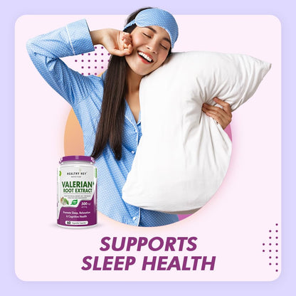 HealthyHey Nutrition Valerian Root Extract - 60 Vegetable Capsules
