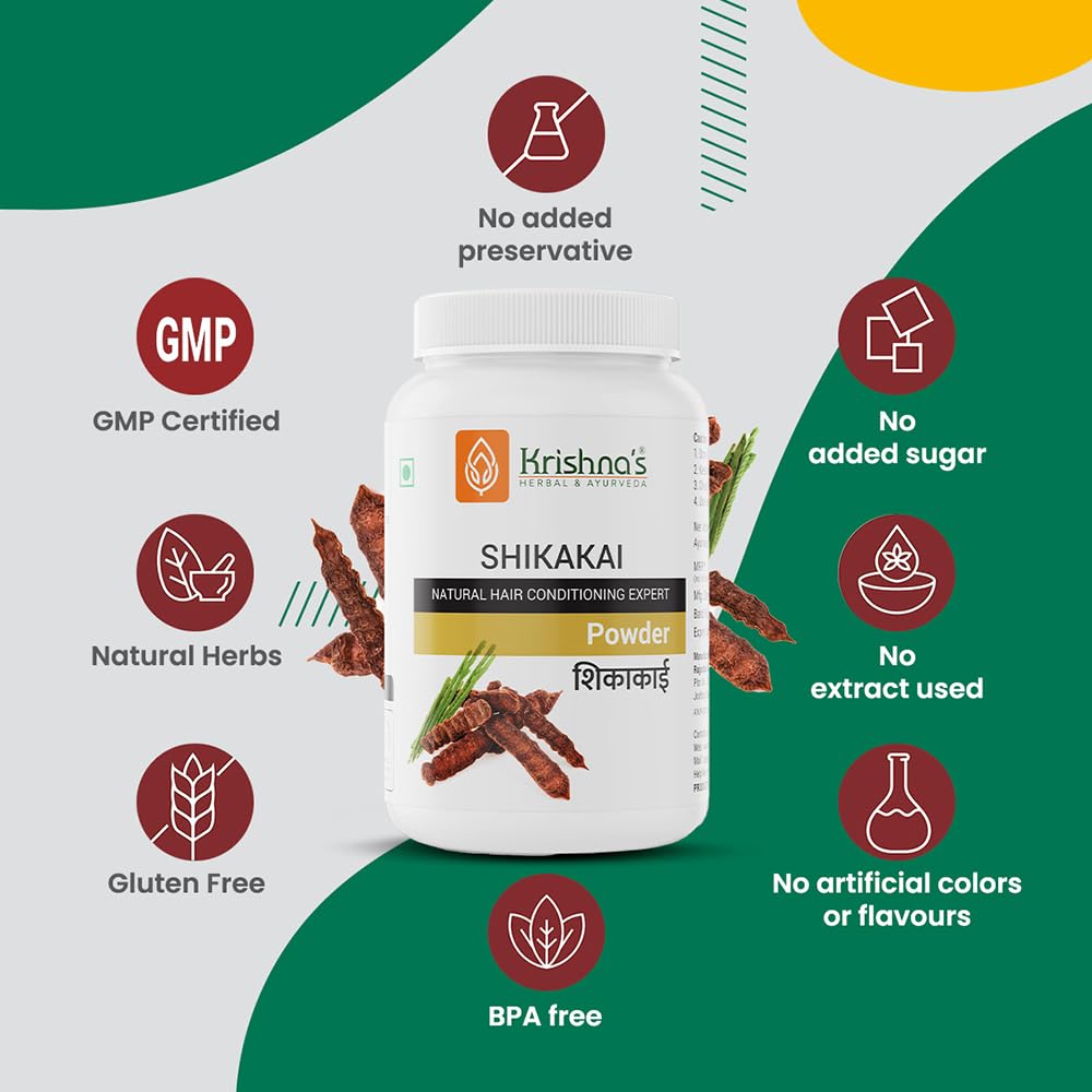 Krishnaâ€™s Shikakai Powder 100 g| Organic Shikakai Powder for Controlling Hair Fall & Dandruff