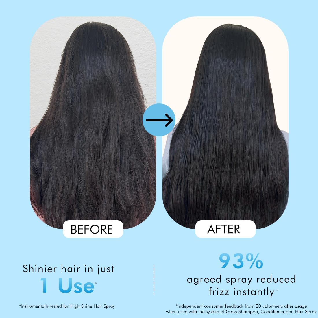 mCaffeine Anti-Frizz Perfume Hair Spray For Instant Gloss| 31% Shine Complex with Glycolic Acid | Adds Shine, Heat & Humidity Protection, Lightweight Formula| Long Lasting Floral Perfume- 100ml
