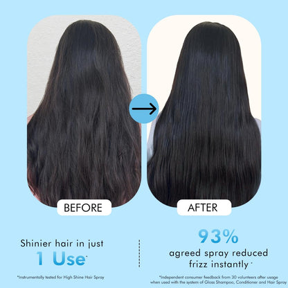 mCaffeine Anti-Frizz Perfume Hair Spray For Instant Gloss| 31% Shine Complex with Glycolic Acid | Adds Shine, Heat & Humidity Protection, Lightweight Formula| Long Lasting Floral Perfume- 100ml