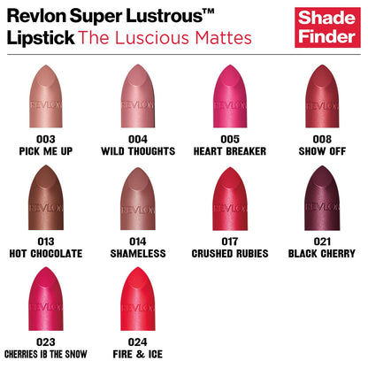 REVLON Super Lustrous Creme Lipstick, 80% Conditioning Ingredients, intance color, Waterproof, Long-Lasting, 100% Vegan Lipstick, Raisin Rage (630), 4.25 gm