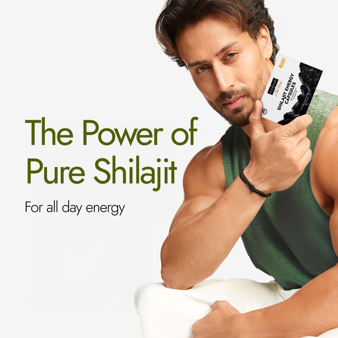 Kapiva Shilajit/Shilajeet Energy 20 Capsules | Made with 100% Pure Shilajit | For All Day Energy & Stamina | With Ashwagandha,Gokshura | 100% Ayurvedic