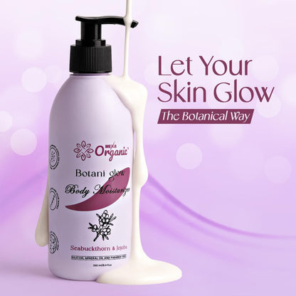 Botani Glow Herbal Moisturizer â€“ With Seabuckthorn, Amla, Tulsi, Green Tea, Aloe Vera, Jojoba & Almond Oil | Deep Hydration, Skin Regeneration, Glow & Nourishment | For All Skin Types | 250 ML