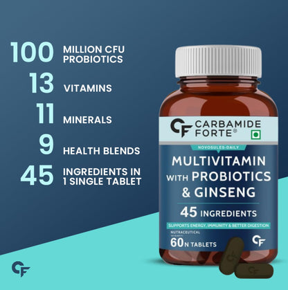 Carbamide Forte Multivitamin Tablet for Men Gym | Multi vitamin Tablet for Men | Multi Vitamin for Mens for Daily Immunity & Energy Support | 60 Tablets