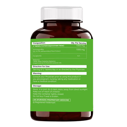 OSOAA Ashwagandha 1000mg Tablets | Stress & Anxiety Relief Supplement | Natural Ashwagandha Root Extract | Boosts Energy, Rejuvenates Mind & Body | 60 Veg Tablets