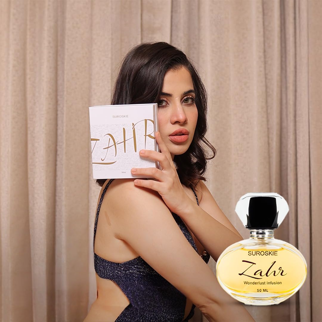 Suroskie Zahr Perfume 50Ml | Luxury Eau De Parfum | Long Lasting Unisex Fragrance Spray | Aromatic Blend Of Aqua, Saffron & Rose Scent | Woody & Oud Notes | Premium Gift For Men & Women