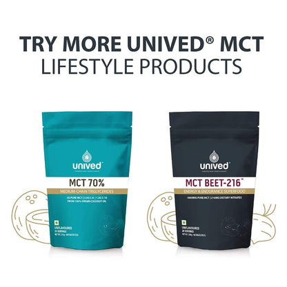 Unived MCT Beet-216 | Energy & Endurance Superfood | Pure MCT 4.6g 70/30 C8:C10 & 216mg Dietary Nitrates | Vegan & Keto Friendly | 200g