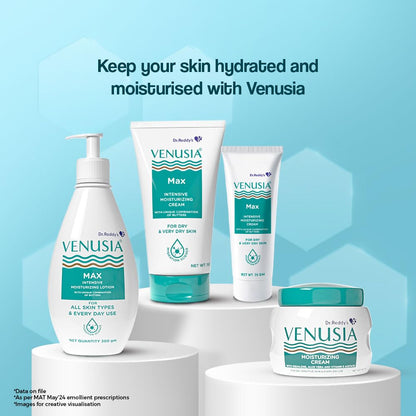 VENUSIA Max Moisturiser For Everyday Use for Dry Skin, Contains Shea Butter, Mango Butter, Aloe Butter & Cocoa Butter. Paraben Free & Non irritant formula, Dermat Recommended, 75g