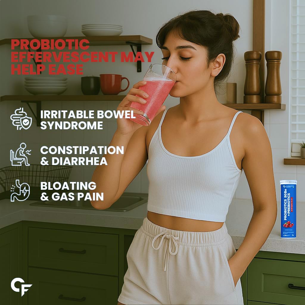 Carbamide Forte Probiotics Supplement | Gut Health Supplements with Limosilactobacillus reuteri | Probiotics supplement for gut health | Digestive Enzymes 20 Effervescent Tablets