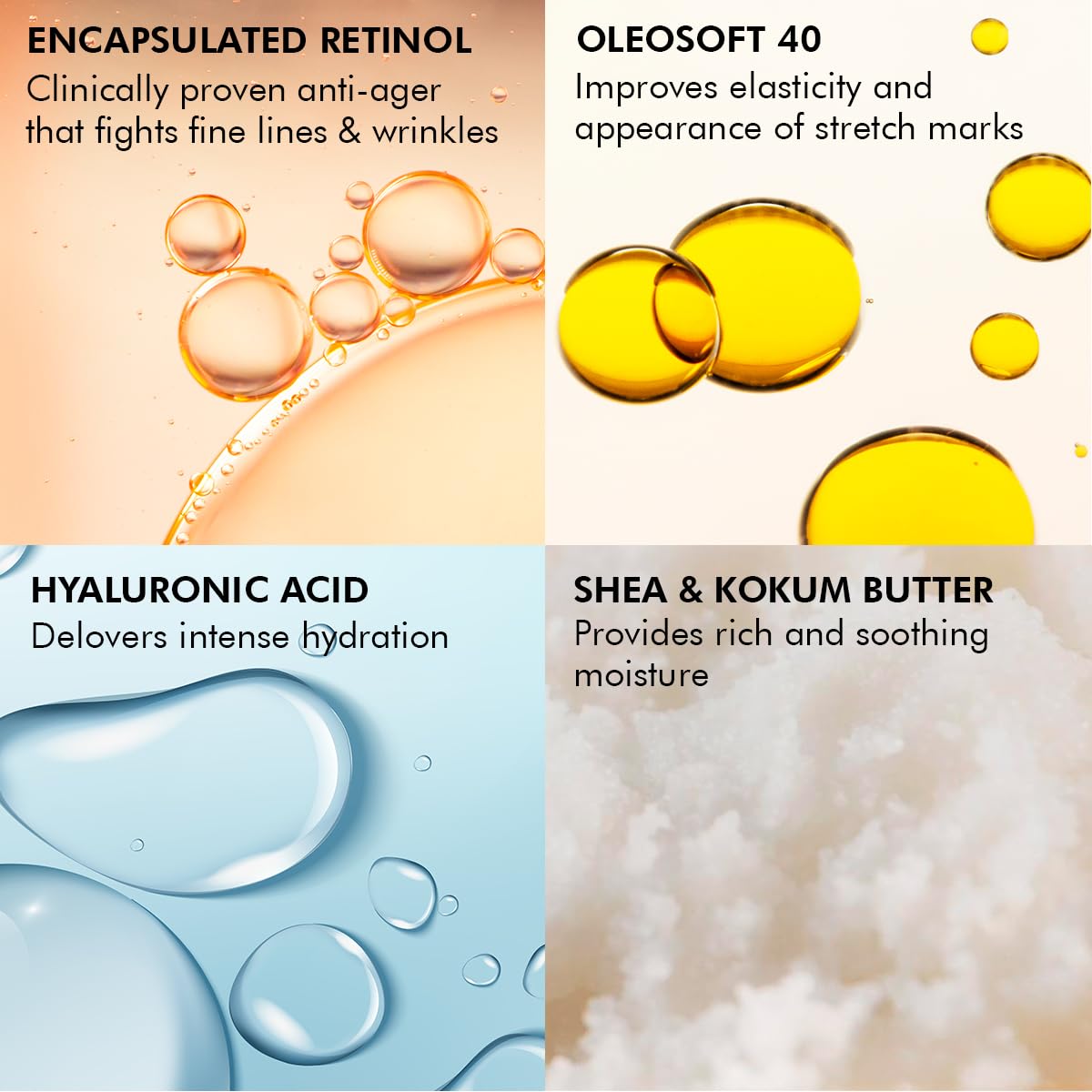 Conscious ChemistÂ® Retinol Body Cream | Reduces Stretch Marks, Uneven Skin Tone & Scars | For Post Pregnancy Irregular Lines/Streaks | All Skin Types, Fragrance Free & Cruelty Free | 100 g