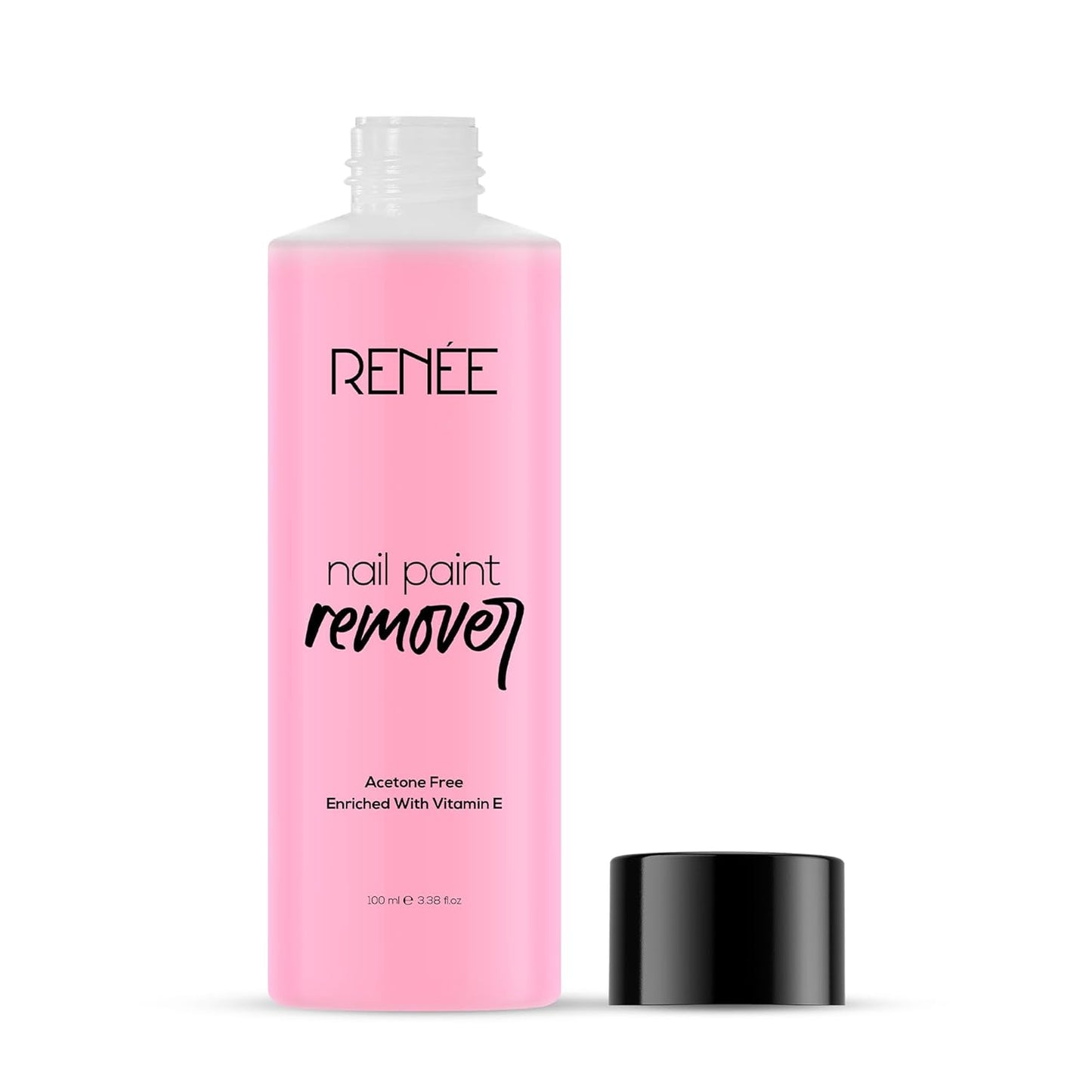 RENEE Nail Paint Remover, 100ml - Moisturizing, Acetone Free, with Vitamin E & Glycerin for Nourished, Stain Free Nails - Quick, Effective, Gentle Nail Polish Remover for All Types of Nail Polish