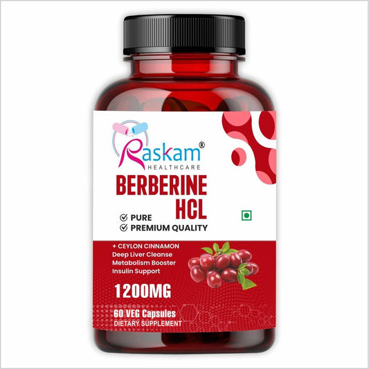 Healthcare Berberine HCL 1200mg with Ceylon Cinnamon, 60 Vegetarian Capsules, Dietary Supplement
