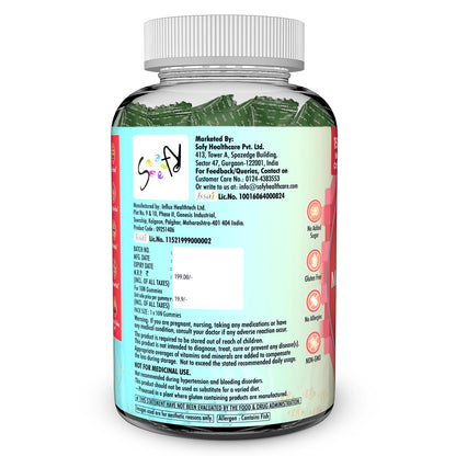 Naturyz Marine Collagen Gummies for Skin Health with Hyaluronic Acid, Vitamin C, Vitamin E & Biotin | Supports Skin Elasticity, Hydration & Glow | Easy-to-Absorb Collagen Gummy | No Added Sugar, Delicious Taste- 10 count (Orange Flavor)