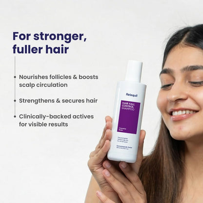 RE' EQUIL Hair Fall Control Shampoo | Reduces Hairfall | Promotes Hair Thickness | All Hair Types | 250ml