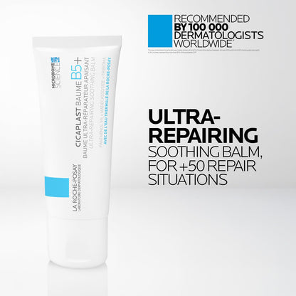 La Roche-Posay Cicaplast Baume B5+ Repair Moisturizer Balm | Hydrating Multi-Purpose Soothing Cream for Dry, Sensitive & Damaged Skin, Fragrance Free 40 ml