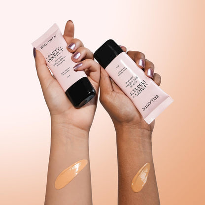 BELLAVITA Party Perfect All-in-one Tinted Moisturizer with SPF 30 | Hydrating Skin Tint, Face Primer & Sunscreen | Lightweight Formula with Adaptive Tint for Natural, Dewy Glow | 30ml (Medium Shade)
