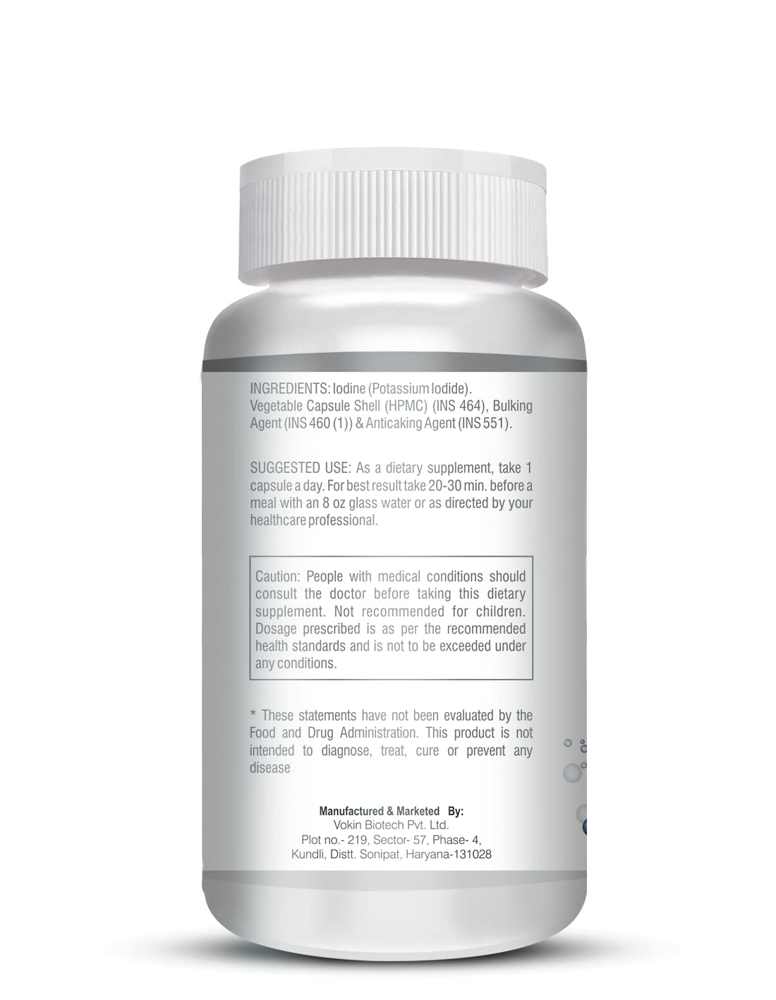 Vokin Biotech Iodine | Supplement to Support The Thyroid and Maintain Healthy Cellular Metabolism | 90 Veg Capsules