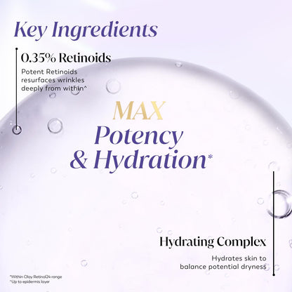 Olay Retinol24 Max Night Cream l Visibly Reduces Fine Lines in 7 Nights | Max Repair, Max Hydration l No Redness or Irritation | Fragrance Free l Normal, Oily, Dry and Combination Skin l 50g