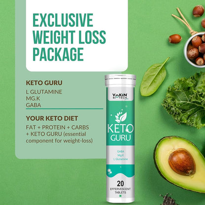 Vokin Biotech Keto Guru For weight Loss With Effervescent Water Soluble 20 Tablets