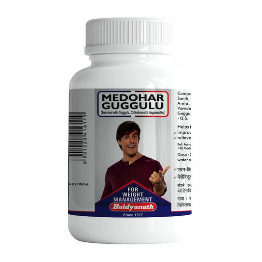 Baidyanath Medohar Guggulu 120 Tab| Enriched with Guggulu, Chitrakmool and Nagarmotha (Trusted for weight management