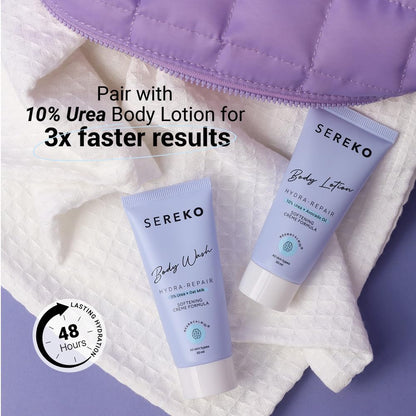 SEREKO 5% Urea & Oat Milk Body Wash 30ML | For Strawberry skin, De-tan, Body-acne| Body Wash for Men & Women | AHA BHA free, paraben free, SLS free | Gentle Exfoliating | Very dry & flaky skin