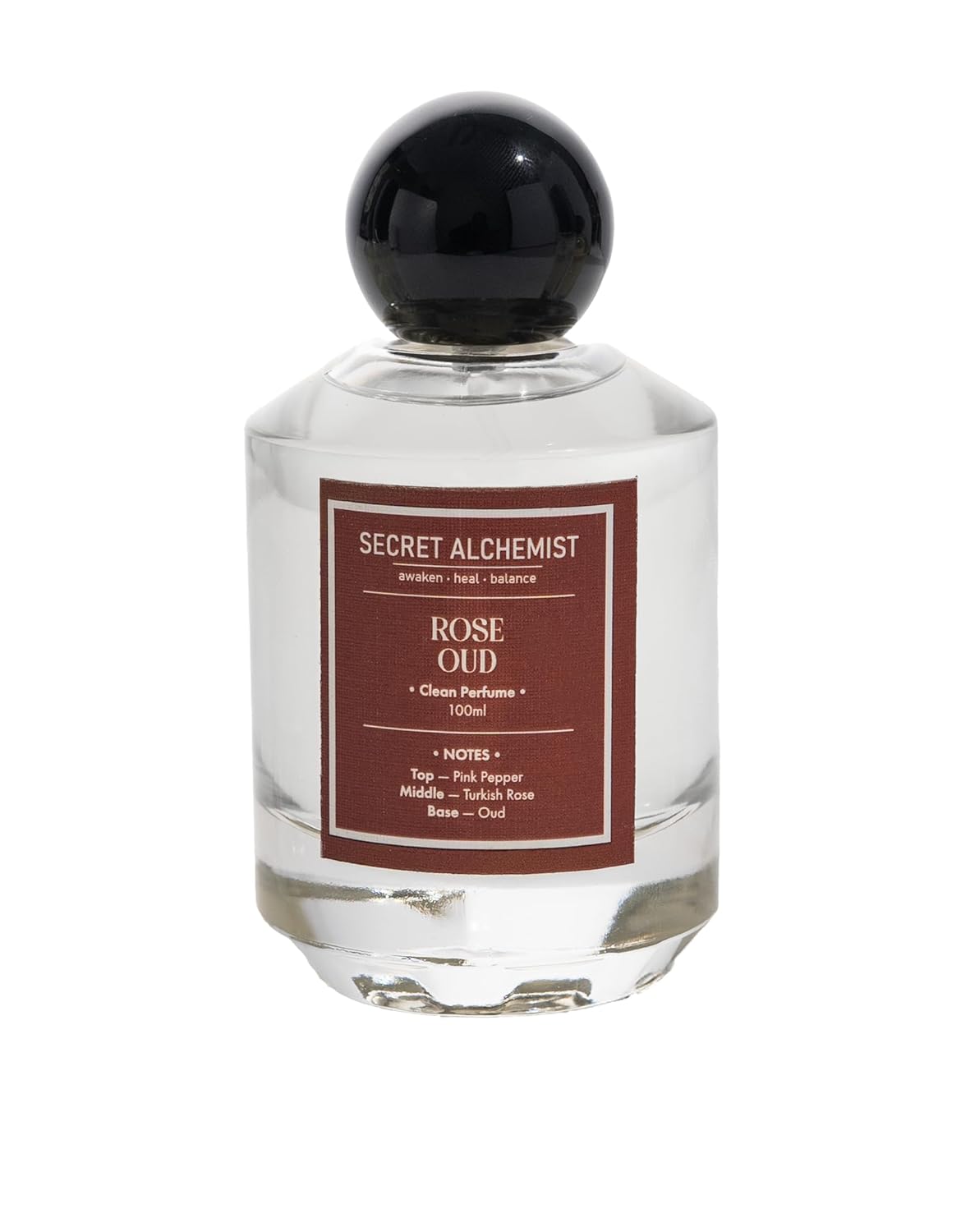 Secret Alchemist Rose Oud Eau de Parfum 100ml | Long Lasting Unisex Clean Perfume for Women & Men | Floral Woody | |High Concentration, Free from Phthalates, Gift, Day, Work & Night Wear