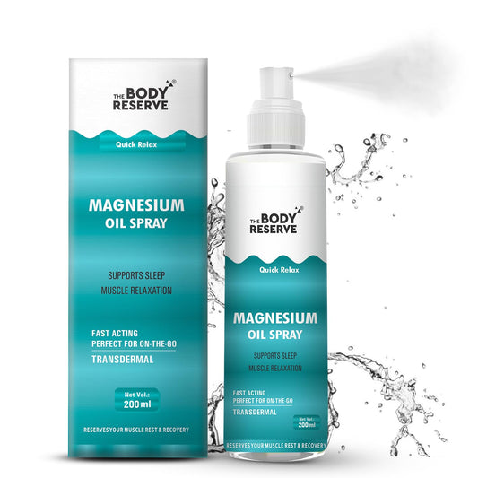 The Body Reserve Magnesium Oil Spray 200ml | Topical Magnesium for Stress Relief, Muscle Relaxation & Deep Sleep | Supports Cramps Recovery, Fitness & Foot Care